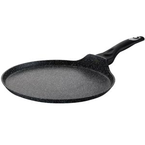 Northix Pandekagepande med marmorbelægning - 28 cm Black