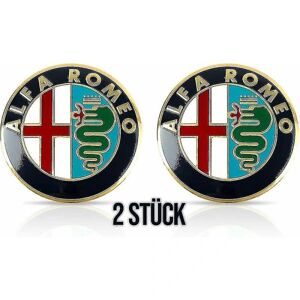 2 x 74 mm Alfa Romeo-emblem