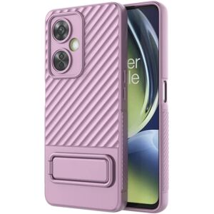 SKALO OnePlus Nord CE 3 Lite 5G Twill 2.0 TPU-Cover med rack - L Purple