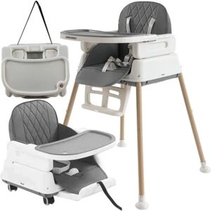 Børnestol Sammenklappelig med aftagelige ben - Spisestuestol med bakke Børn Grey