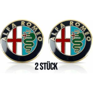 2 X 74 mm Alfa Romeo Badge Gt 147 159 Brera Mito Giulietta Giulia Hood