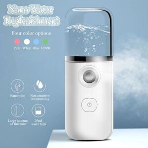 Nano Mist Sprayer Cooler Facial Steamer WHITE white