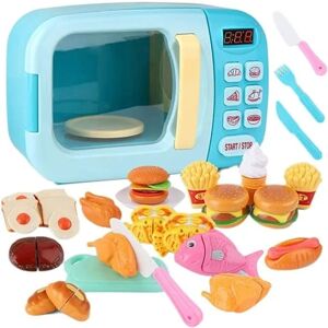 Kök mikrovågsugn leksaksset Låtsas elektronisk ugn for barn med set for barn (Random Food) Set