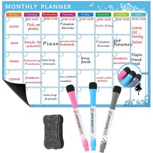 Dry Erase Kylskåp Magnetisk Kalender - White oard Magnetic B