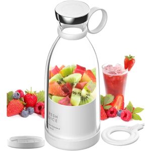 Bærbar Power Blender - Batteridrevet Smoothie Mixer USB 350ml white