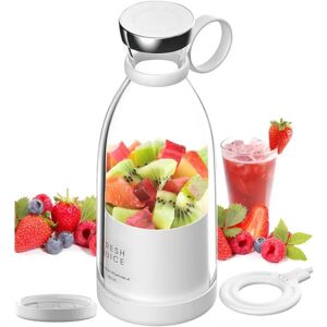 Bärbar Power Blender - Batteridrevet Smoothie Mixer USB 350ml Vit