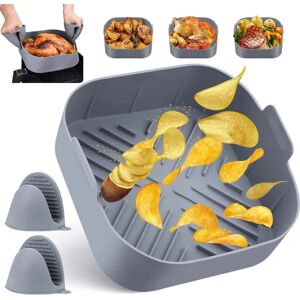 YSDSY Silikoneform til Hot Air Fryer, 20 cm Air Fryer Silikonegryde Genanvendelig Air Fryer Silikonegryde