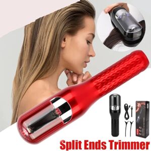 brand Hair Split Ender Trimmer Remover Hårtrimmer Blåt lys til reparation af beskadiget hår green