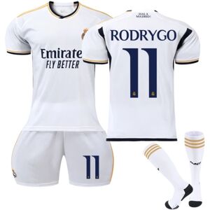 2023-2024 Real Madrid hjemmefodboldtrøje til børn nr. 11 RODRYGO Z X 12-13 years