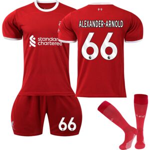 2023-2024 Liverpool Home Børnefodboldtrøjesæt nr. 66 Alexander-Arnold 26