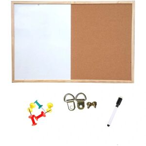 Kxj-dry Erase Board og Cork Bulletin Board Kombination, 11,8x15,7 tommer Combo Whiteboard Cork Message Board til kontorindretning