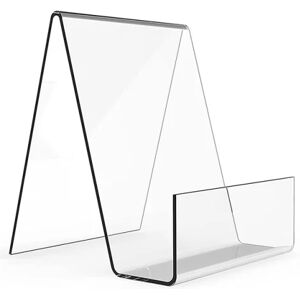 (Clear-Small) 1-pakke akrylbogstativ Clear Book Display Staffeli H