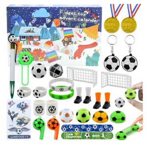 Adventskalender 2023 for fodbold til drenge, piger, verdens fodboldgaver Legetøj til børn - julegaver til fodbold til fodboldfans Roman