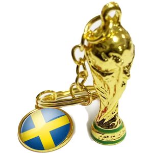 Mwin 2 Stk World Cup Match Nøglering-Fodbold Nøglering -Sverige