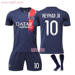 23-24 Paris Saint-Germain Hjemmetrøje 10 Neymar Jr Ny sæson Seneste Voksne Børnetrøje Fodbold Kids 26(140-150cm)