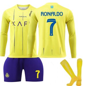 23-24 Al-Nassr FC Hjemme Voksen fodbold Langærmet trøje nr. 7 Cristiano Ronaldo Adult XS