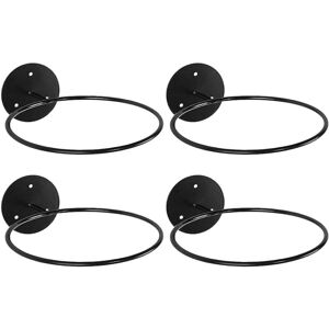 4 stk Basketball Display Stand Fodbold Stand Vægmonteret Fodbold Holder Baseball Cap Vægholder Black 23.5x18.5cm