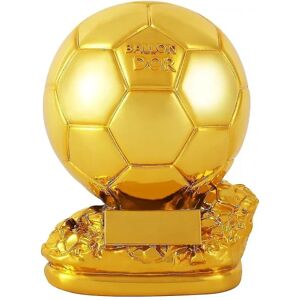 Ballon D'or Trophy Football Trophy, Golden Ballon Football Trophy, Bedste Fodbold Trophy Resin Replica med galvaniseringsproces til kontordekorationer