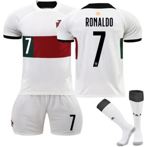 Goodies Cristiano Ronaldo #7 22-23 Portugal VM på udebane fodboldtrøje Voksne børn fodboldtrøje Fodbold Træningstøj Adult XS（160-165cm）