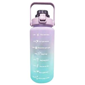 Lilla udendørs vandflaske Time Marker 2l Motivationsflaske purple