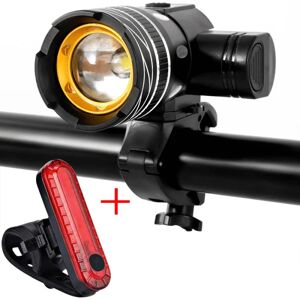 Z30 15000lm T6 LED lys Cykel/Cykel/Lys Sæt USB Genopladelig Pandelampe/Lommelygte Vandtæt Zoombar Cykellys Front light +056 Tail light