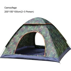 Automatisk Backpacking Oxford Cloth Vandtæt Camping Telt Camouflag- Perfet Camouflage 3 person-3 person