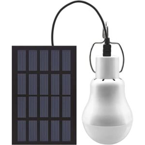Soldriven LED-glödlampe Bærbar solcellslampa med solpanel til have, udendørs, indendørs, udendørs, vandring, camping, tält, fiskebelysning