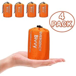 4x Udendørs Emergency Termisk Vandtæt Sovepose Camping Survival Bivvy Sack-WELLNGS