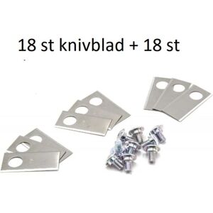 Outdoor_Green 18 stk knive til Honda Miimo 310 520 3000 Robotplæneklipper Silver