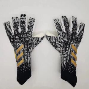 Professionel silikonegummi Vandtætte skridsikre handsker Latex fodboldmålmandshandske til voksne børn -jx black and gold 6