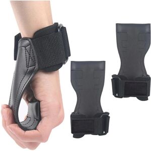 1 par Fitness Palm Guard Handsker Mandlige Pull-up Bænkpres Håndvægt Pvc Wrist Guard Hard Pull Booster Vægtløftningsgreb med håndledsstropper