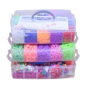 Loom Bands kit 10.000 bands - Lav dine egne armbånd og figurer - Perfet