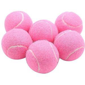 6 stk. pakke Pink tennisbolde Slidfaste elastiske træningsbolde 66 mm dame begynder træning Te（Pink）