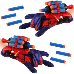 2 Sæt Spiderman Launcher Handsker, Børne Plastic Cosplay Glove Hero