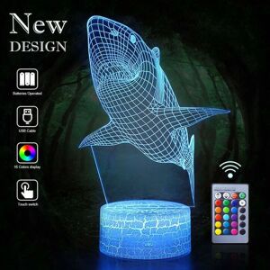 Shark-seriens farverige berøringsfjernbetjening LED-lys (LC-547 crack-model: farverig berøring + 16 farver fjernbetjening)，til