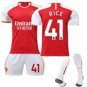 2023-2024 Arsenal hjemmefodboldtrøjesæt til børn nr 41 RICE 8-9 Years