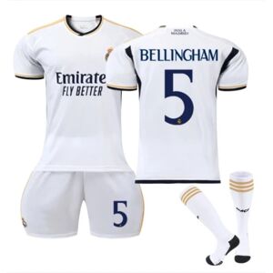 Unbranded 2023-2024 Real Madrid hjemmefodboldtrøje til børn Vinicius nr. 5 BELLINGHAM kids 22(120-130cm)