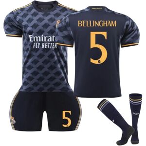 2023-2024 Real Madrid bortafotbollströja nr 5 Bellingham voksen L adult M