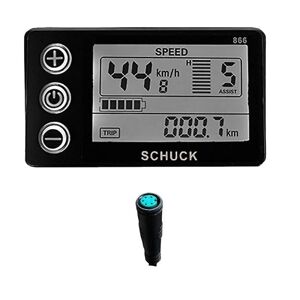 DAO Ebike S866 Lcd Display Meter El-cykel 24v 36v 48v Kontrolpanel med vandtæt stik til Bbs01 Bbs02 [DB] Black