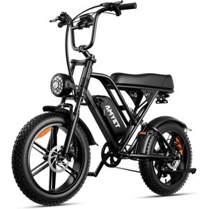 AMYET 2024 - Elcykel - Ebike - V9-G60 1000W 48V 15ah - 40-60km Black G60V9