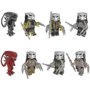 8-pak Predator Series Alien minifigurer Samlet byggeklodslegetøj Dukke byggeklodslegetøj