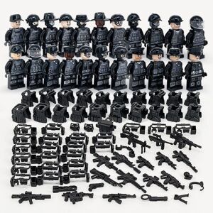 Mwin Legetøjsbyggeklodser SWAT SDU 22 figurer + børnevåben Cobi Cada kompatible