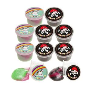 TechSolz 8-Pack Unicorn / Pirate Mini Slime - Slime Multicolor