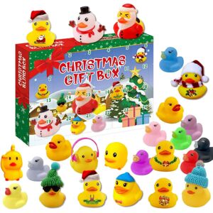 Rubber Duck Adventskalender 2023 Julekalender med 24stk Ducks Toy Adventskalendere til børn A