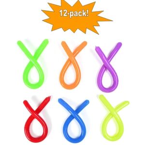 12-Pack Stretchy Nudelstreng Neon Børn Fidget Sensorisk Legetøj