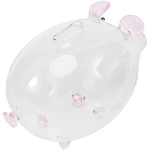 Pig Piggy Bank Pengebokse Møntspareboks Sød gennemsigtigt glas Souvenir fødselsdagsgave til børn Børn-pink