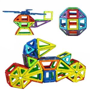 Northix Magnetiske bygningsdele - perfekt gave til børn (110 dele) Multicolor