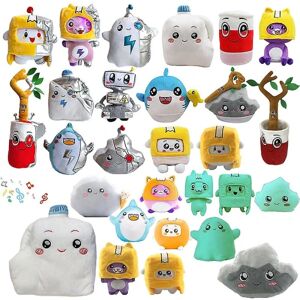 DAO Lankybox Musical Milk Doll Shark Tree Bucket No Music Toys Glow In The Dark Ghosty Plys Baby Boxy/foxy Robot Plys Dukker [DB] LED 27cm no music