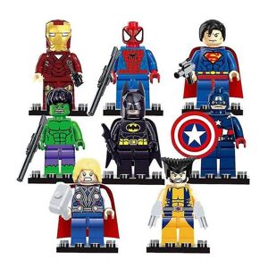 DAO 8 stk Marvel Superhelte byggeklodser Spider-man Mini Action Figurer Dukke Minifigurer Toys_lo [DB]