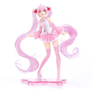 Toyz Land Anime Hatsune Miku Action Figur Miku Kawaii Samling Model Pink Sakura kawaiii Dukke